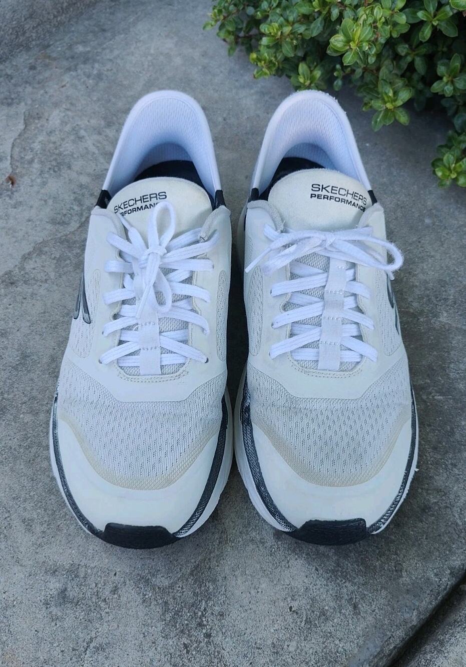 MEN'S SKECHERS SLIP-INS MAX CUSHIONING PREMIER ASCENDANT | WHITE / BLACK SIZE 9